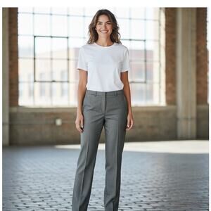 Talbots Women's Curvy Fit Gray Dress Pants Trousers Mid-Rise -‎ Size 10